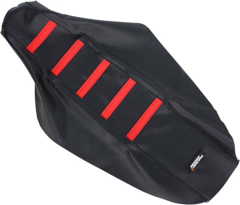 Ribbed Seat Cover - Black Cover/Red Ribs - Honda CR125/250 '00-'07