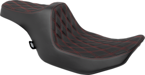 Predator III Seat - Double Diamond - Red Stitched - FLT/FLH '23-'24
