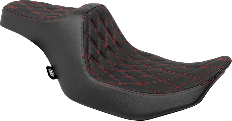 Predator III Seat - Double Diamond - Red Stitched - FLT/FLH '23-'24