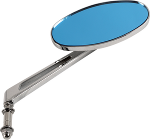Mirror - Stealth II - Side View - Oval - Chrome w/Anti-Glare Blue Tint
