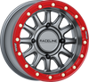 Wheel - Alpha - Front/Rear - Gunmetal/with Red Ring - 15x7 - 4/156 - +10 mm - view 1