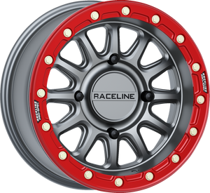 Wheel - Alpha - Front/Rear - Gunmetal/with Red Ring - 15x7 - 4/156 - +10 mm