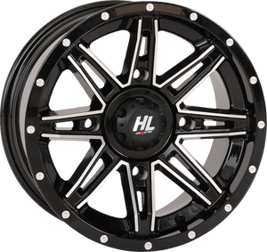 Wheel - HL22 - Front/Rear - Gloss Black w/Machined - 14x7 - 4/137 - 4+3 (+10 mm)
