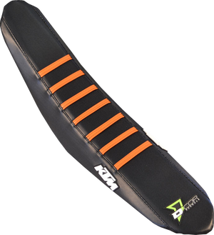Seat Cover - Black/Orange Ribs - KTM SX '25-'26