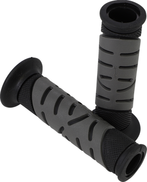 719 Dual Density Sportbike Grips - Open Ends - Black/Gray