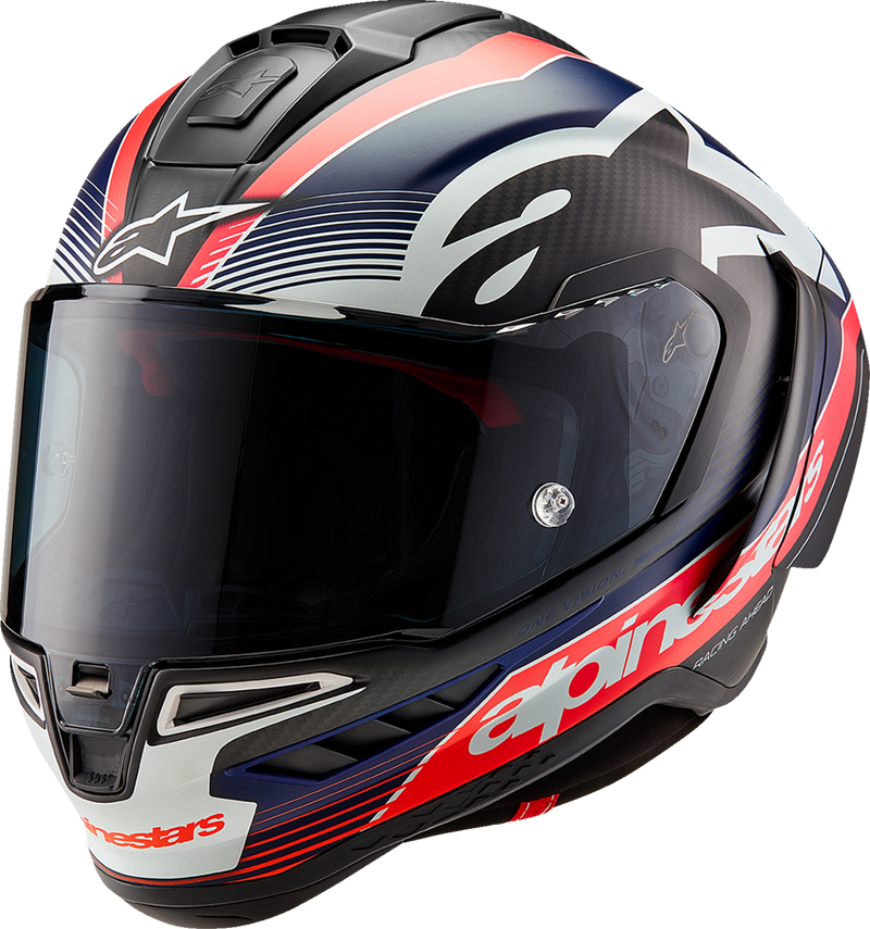 Supertech R10 Helmet - Team - Matte Black/Carbon Red Fluo/Blue - Large