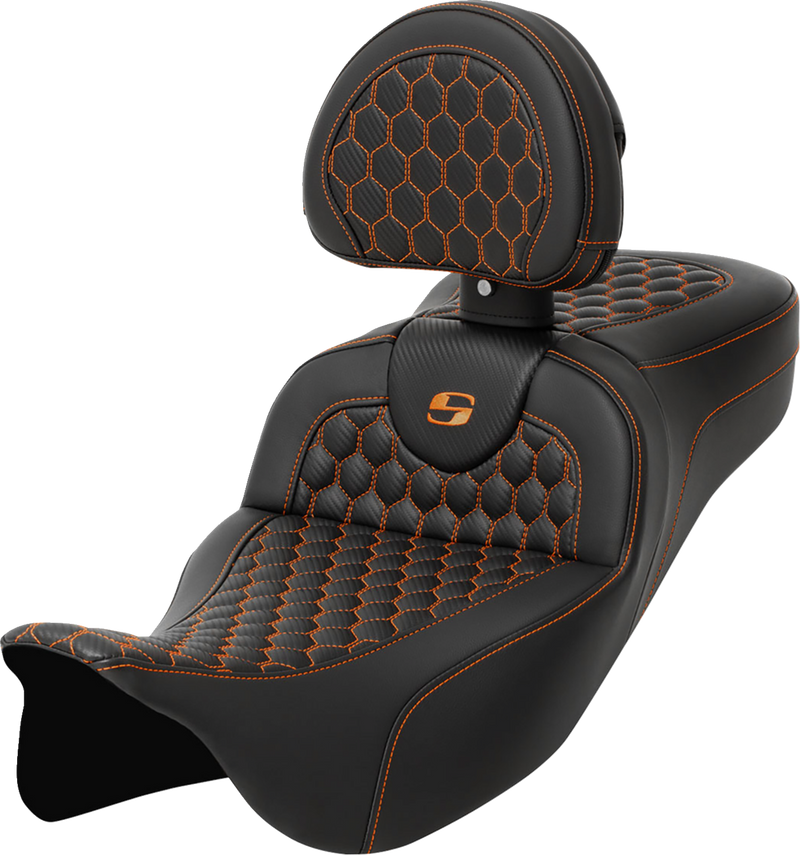 SEAT ROADSOFA HC W/BR ORANGE STITCH