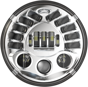 Adaptive 2 LED Headlight - 7" - Chrome