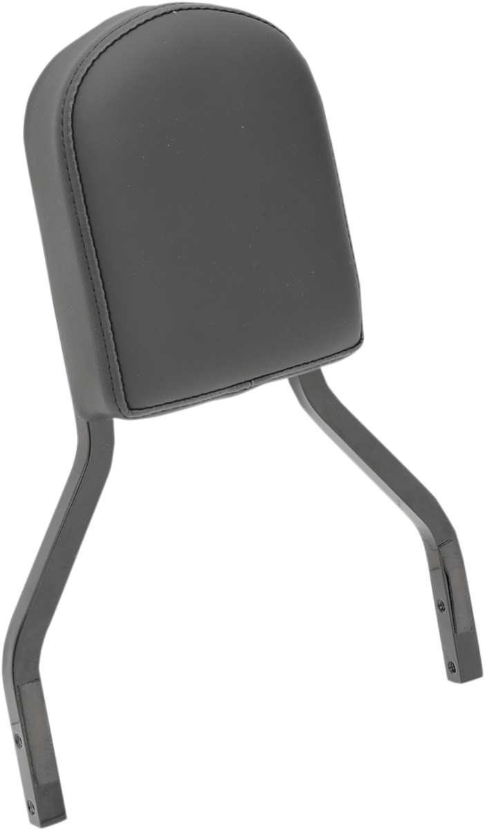 Sissy Bar Pad - Short - Smooth - Solar Reflective Leather Top Stitch - 2" Thick