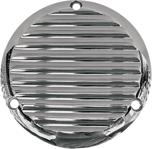 Derby Cover - Finned - Chrome - 3 Hole