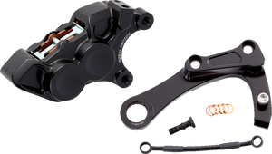 CALIPER REAR 4 PIST0N ALL BLACK M8 SOFTAIL
