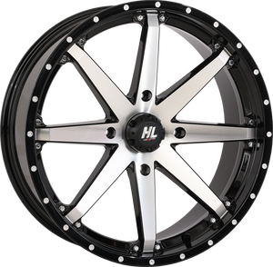 Wheel - HL10 - Front/Rear - Gloss Black w/Machined - 20x7 - 4/156 - 4+3 (+10 mm)