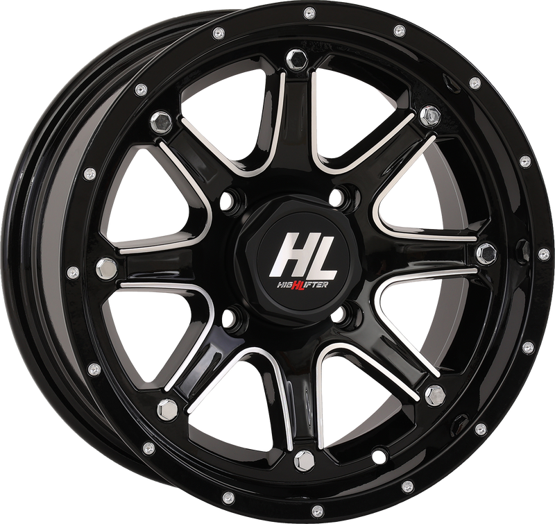 Wheel - HL4 - Front/Rear - Gloss Black w/Machined - 14x7 - 4/137 - 4+3 (+10 mm)