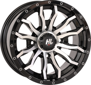 Wheel - HL21 - Front/Rear - Gloss Black w/Machined - 14x7 - 4/137 - 4+3 (+10 mm)