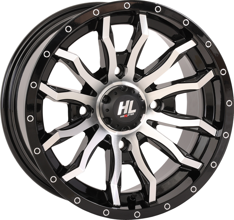 Wheel - HL21 - Front/Rear - Gloss Black w/Machined - 14x7 - 4/137 - 4+3 (+10 mm)